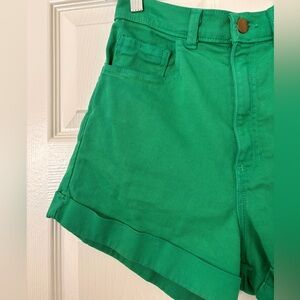Green American Apparel Denim Shorts
